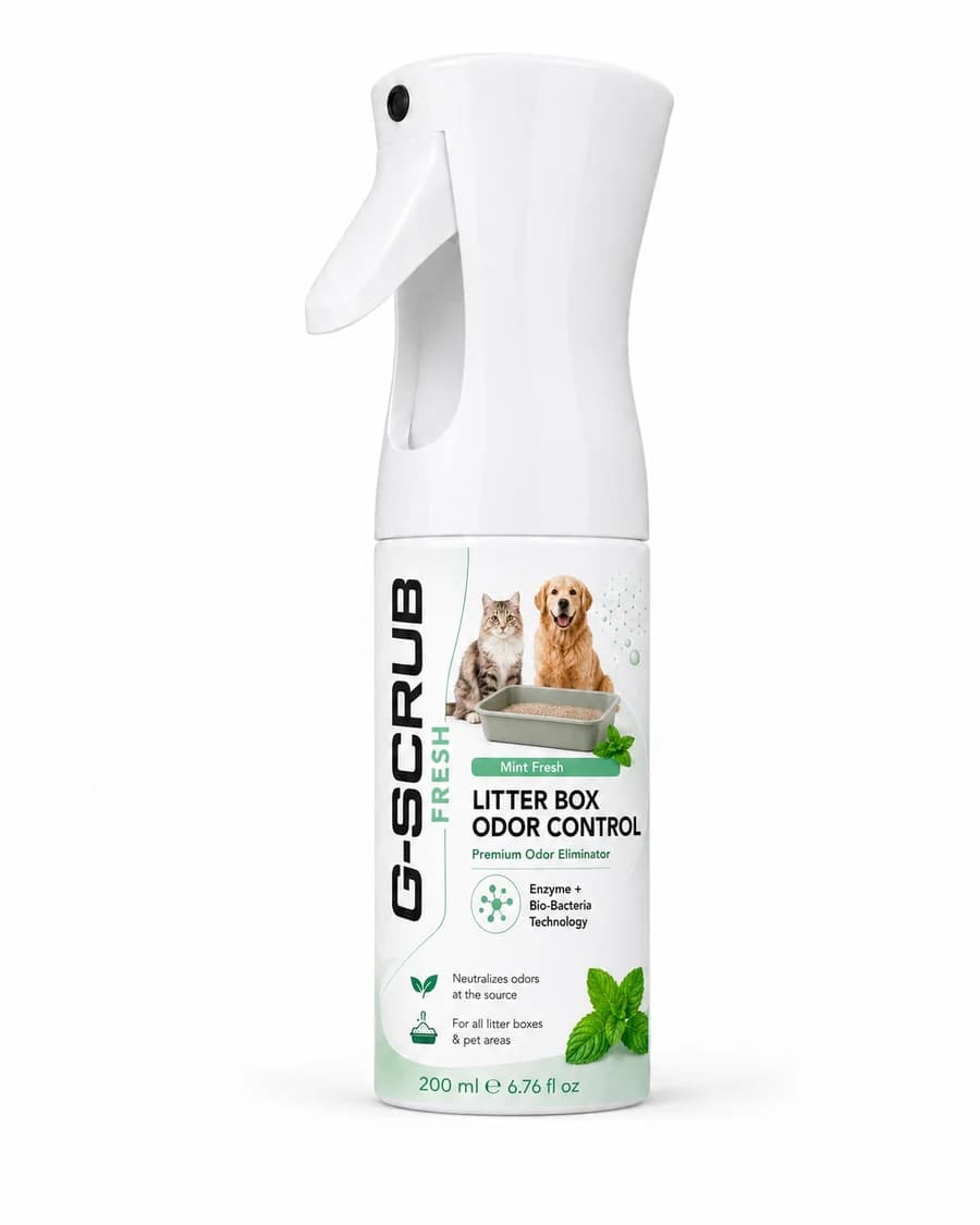 G-SCRUB FRESH Litter Box Odor Control, 200 mL spray bottle