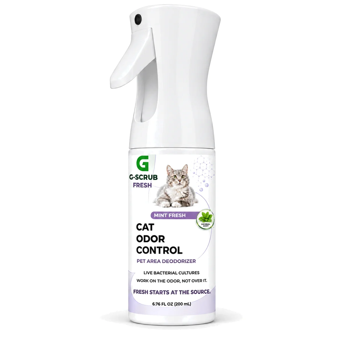 G-SCRUB FRESH Cat Odor Control, 200 mL spray bottle