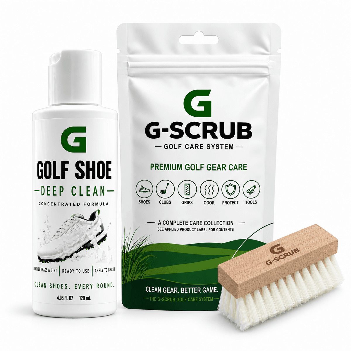 G-SCRUB Golf Kit — Clean 4 oz + Brush