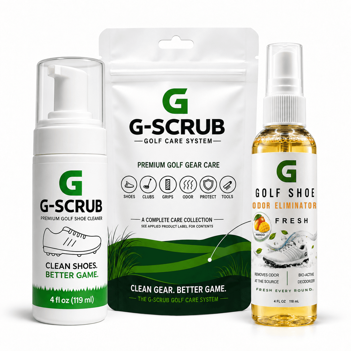 G-SCRUB Golf Kit — Shoe Foam + Fresh Mango