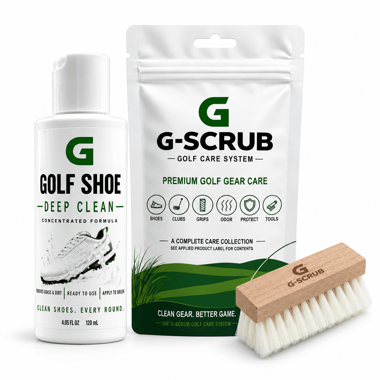 G-SCRUB Golf Kit — Shoe Cleaner + Brush