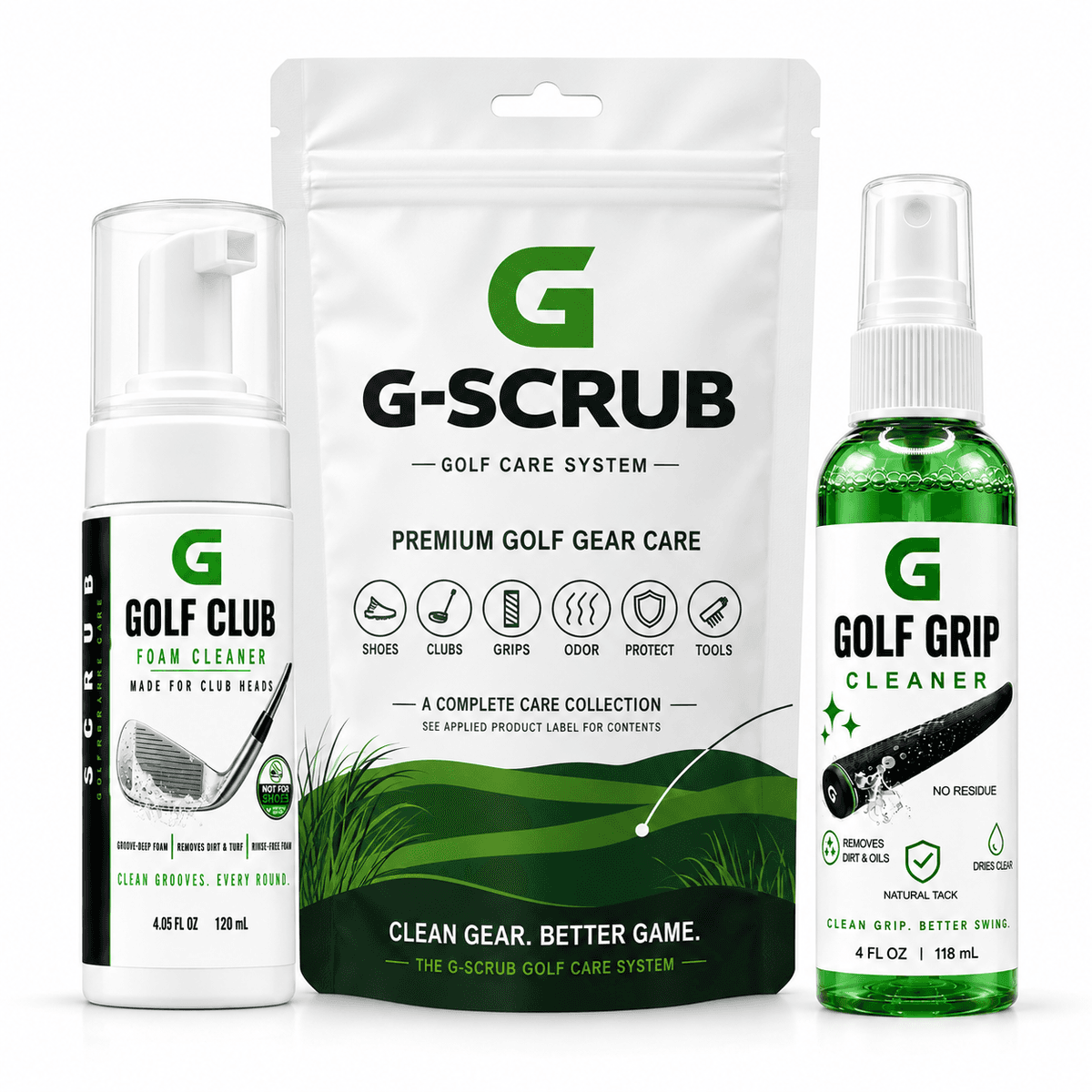 G-SCRUB Golf Kit — Club Foam + Grip